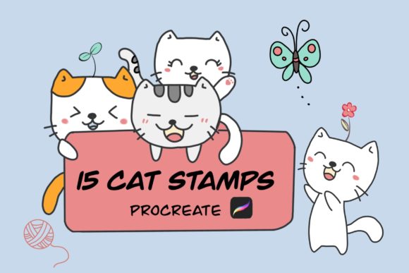 Accelerating Digital Illustration Workflows with Cute Cat Procreate Brushes Stamps