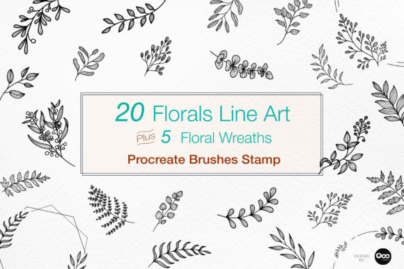 Elevate Designs with 25 Floral Art Procreate Brushes