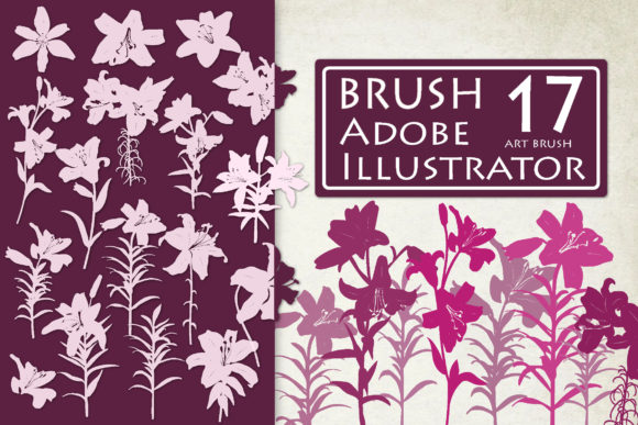 Elevate Designs with Lily Illustrator Brushes