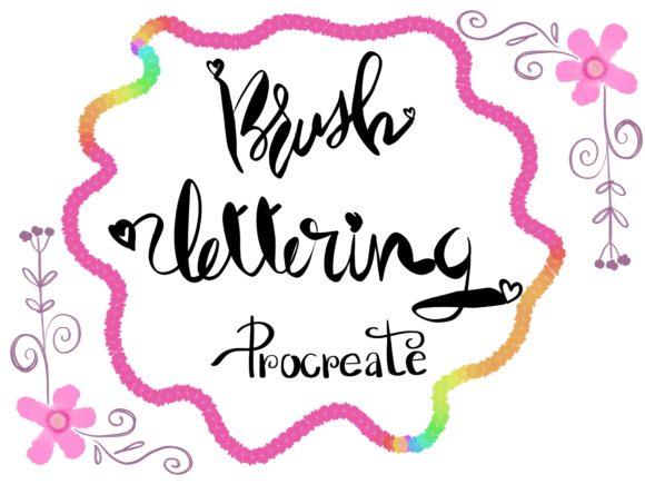 Elevate Your Digital Calligraphy with 25 Procreate Lettering Brushes and a Vibrant Color Palette