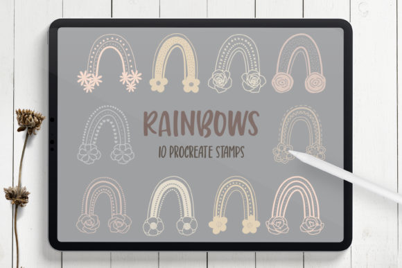 Enhance Your Digital Art with Rainbow Procreate Stamp Brushes