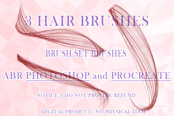 Hair Brushes for Procreate & Photoshop