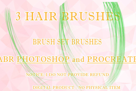 Hair Brushes for Procreate & Photoshop 7