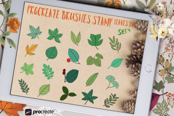 Mastering Digital Nature: A Guide to the Procreate Brushes Stamp Leaves Set 4