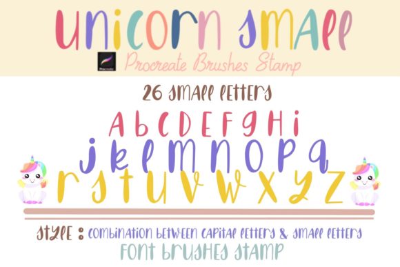 Procreate Brushes Stamp Unicorn Small: Elevating Digital Typography with Whimsical Precision