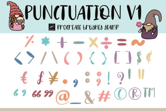 Procreate Stamp Punctuation V1 Guide