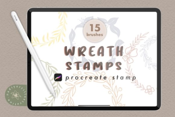 Wreaths Procreate Stamp Brushes: Elevate Your Digital Art with Hand-Drawn Botanicals